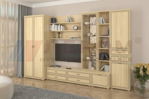 Гостиная Карина 11 АС Лером цвет Ясень Асахи (АС)