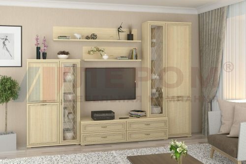 Гостиная Карина 12 АС Лером цвет Ясень Асахи (АС)