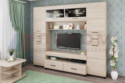 Гостиная Камелия 10 цвет Ясень Асахи (АС)