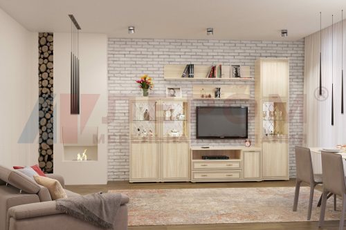 Гостиная Карина 22 АС Лером цвет Ясень Асахи (АС)