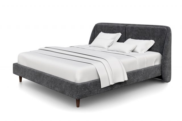 Спальное место 160х200, боковины 200, высокие ножки, ткань Aurora Terra — изображение 2