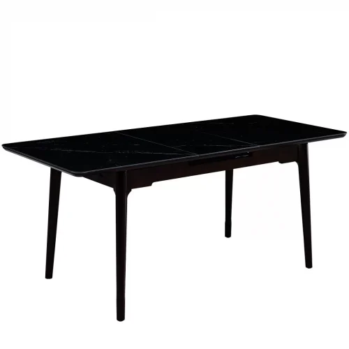 DT309 Стол раскладной Lauren black gold, 140-180/80*76, керамич. столешница, основ. дерево корич.